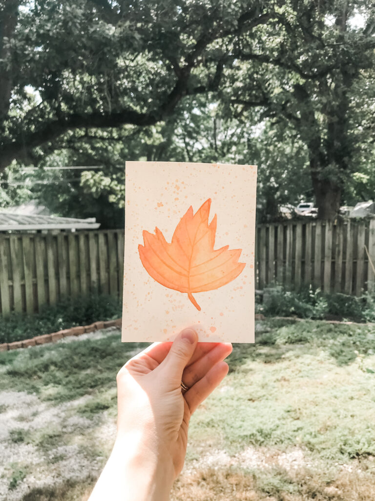 Fall Leaf Watercolor Painting