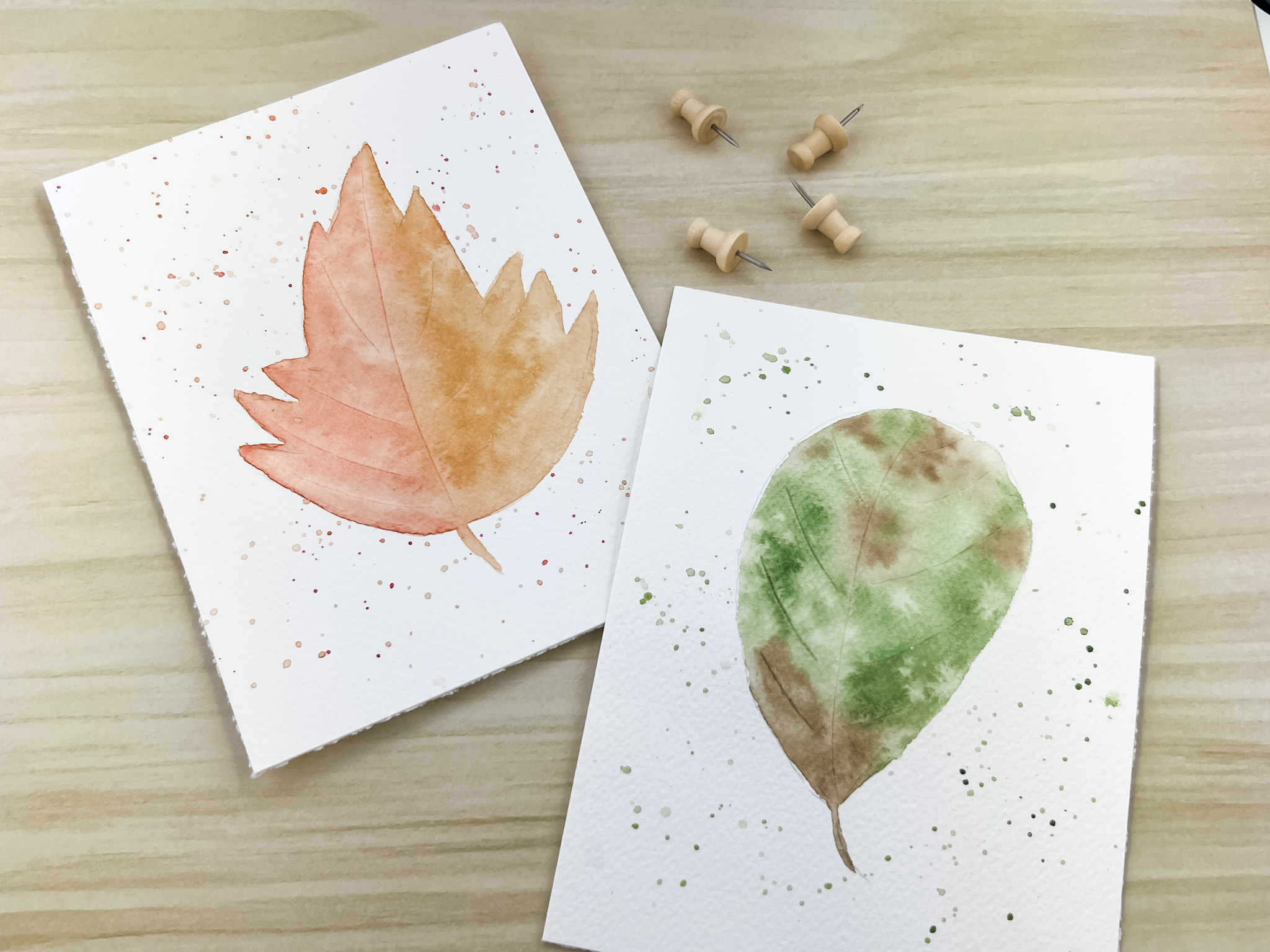 Easy Watercolor Painting | Fall Leaf