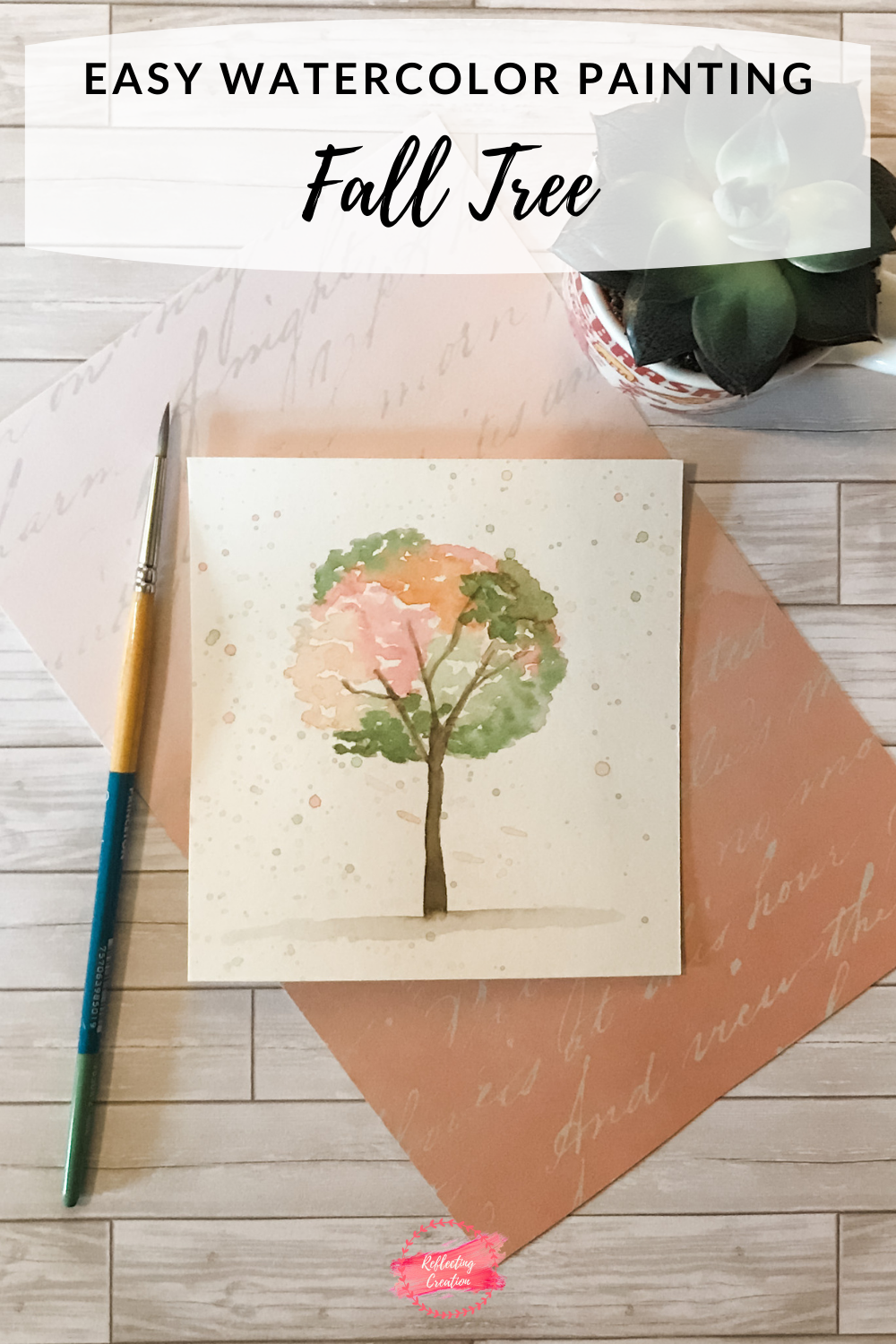 Easy Watercolor Painting | Fall Tree