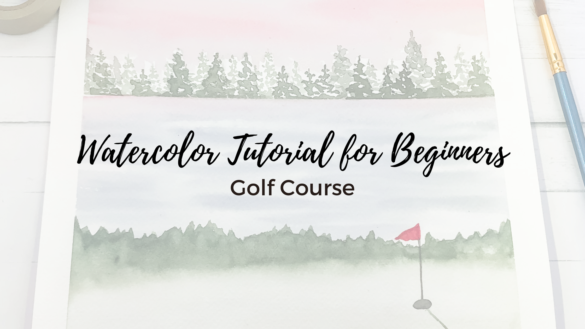 Watercolor Golf Course Painting Tutorial