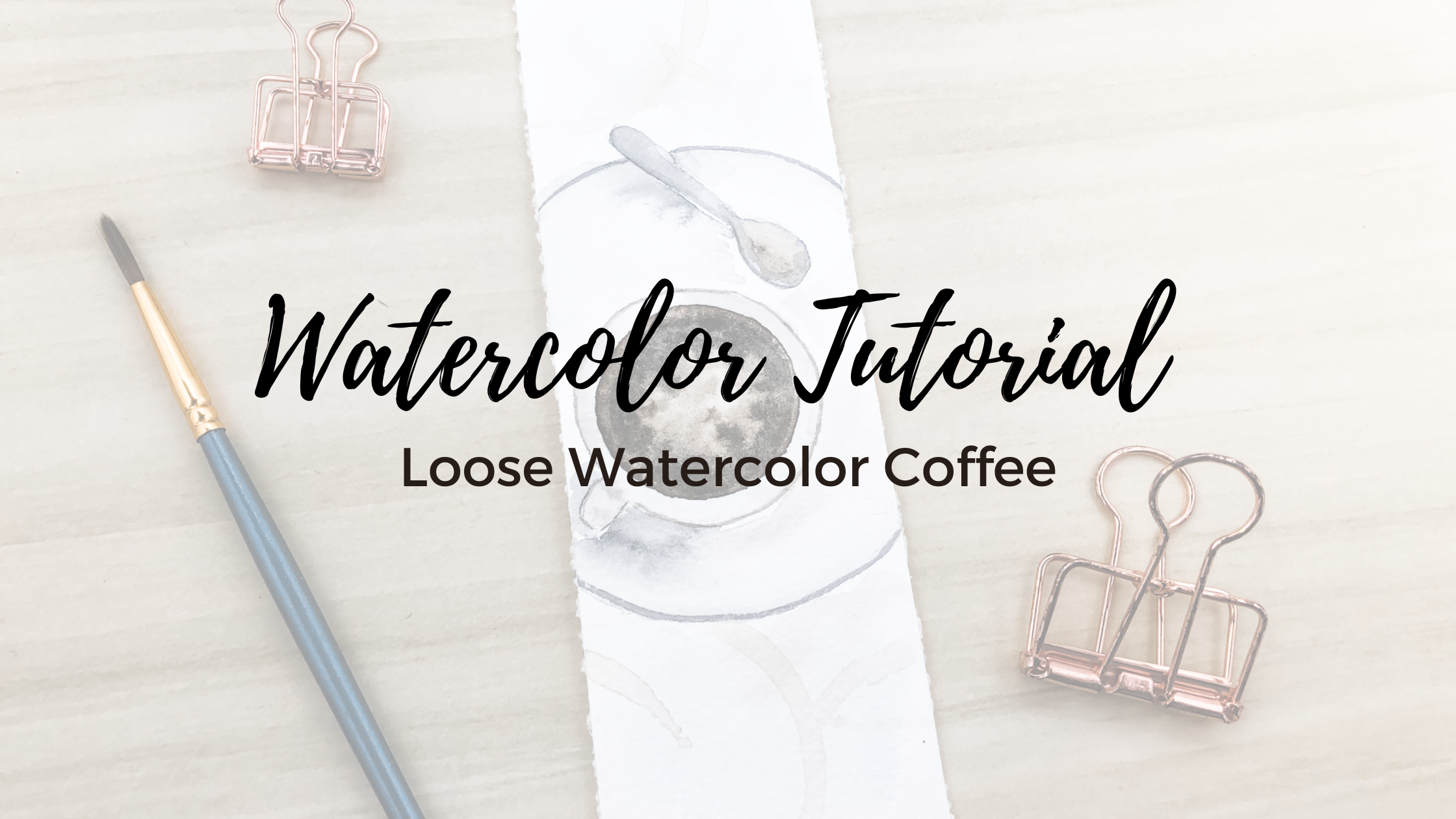 Watercolor Coffee Painting || DIY Bookmark