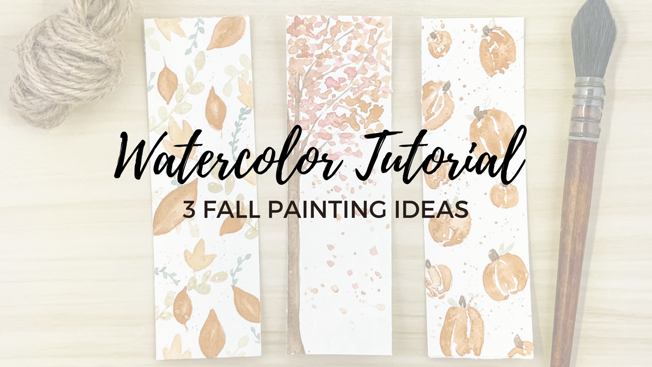 3 Fall Painting Ideas || DIY Watercolor Bookmarks